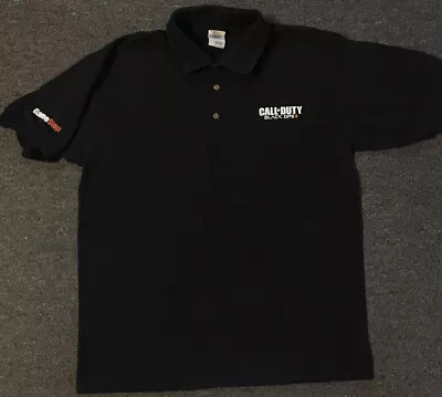 $59.95 • Buy Call Of Duty Black Ops 2 Game Stop Promo Polo Shirt L Video Xbox 360 Halo Vtg