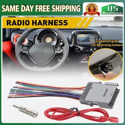 Stereo Radio Install Wire Harness + Antenna Adapter For GMC Pontiac Buick Chevy • $6.90