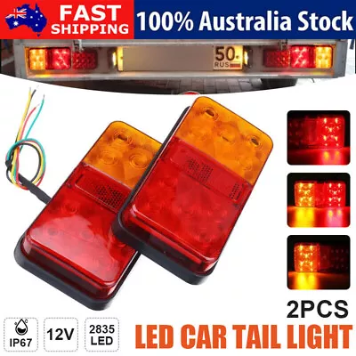 $16.14 • Buy 2x LED TRAILER LIGHTS TAIL LAMP STOP INDICATOR 12V VOLT 4WD 4X4 CAMPER UTE NEW