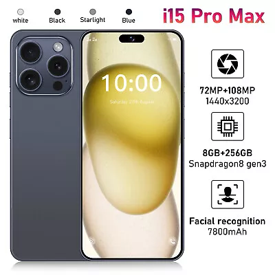 2024 I15 Pro Max 7.3  Smartphone 12GB+512GB Global Unlocked Android Cell Phone • $149