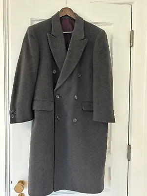 Dark Grey Wool &cashmere Long Coat Great Condition Nicer Than Picts Show  • $95