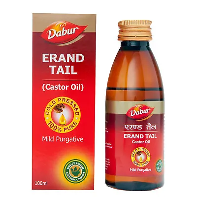 Dabur Erand Tail Pure Cold Pressed Castor Oil 100ml FREE SHIPPING • $11.15