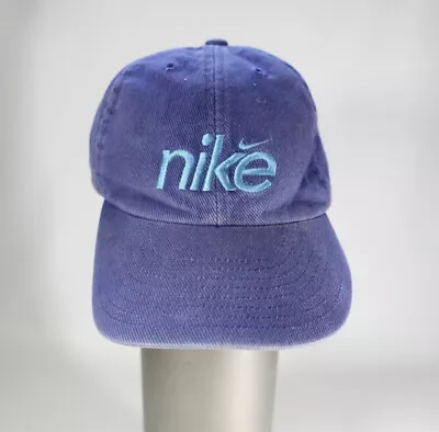 Vintage Nike Baseball Hat Cap Blue Logo 90s Y2K • $28.95