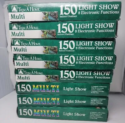 $35 • Buy Vintage Christmas Tree Lights 150 Trim A Home 8 Functions Multi Color NOS