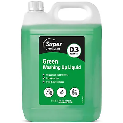 Super Professional Green Washing Up Liquid - 2x5ltr • £16.97