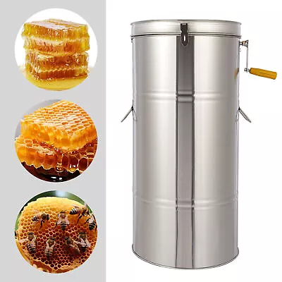 Honey Extractor 2 Frame Stainless Steel Manual Honeycomb Spinner Crank Equipment • $145