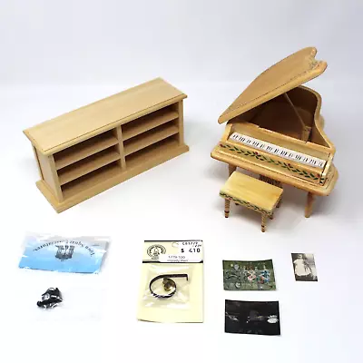 Customized Designer Dollhouse 1:12 Music Room Office Piano Furniture + Minis • $19.99