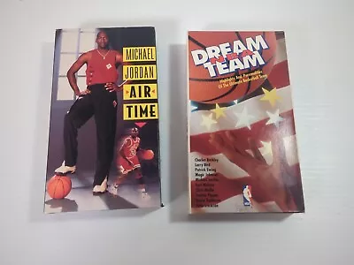 Vintage NBA Sports Video Lot Of 2 VHS Michael Jordan Chicago Bulls Dream Team • $15.95