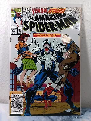 The Amazing Spider-Man #374 Venom Attacks Marvel Comics 1992 Mark Bagley • $10.91