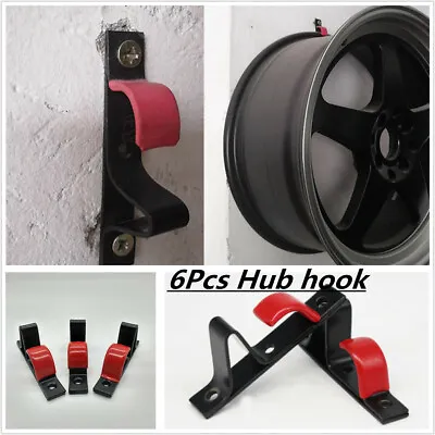 Set Of 6pcs  Slat Wall Metal  J  Wheel Rim Display Hook New (36) Hooks Hanging • $23.85