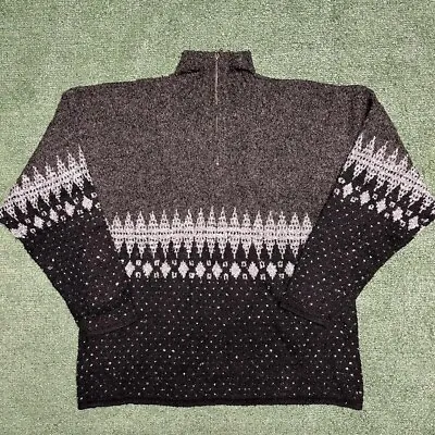 Vintage Men’s Concrete Black/Grey Knit Sweater Size Medium • $23