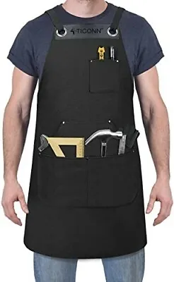 $16.98 • Buy Heavy Duty Waxed Canvas Apron, 16oz Thick Canvas Multi-Functional Apron Standard