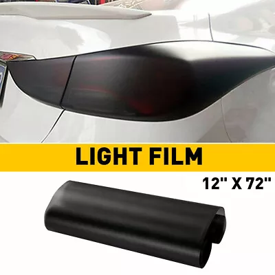 Matte Black Taillight Headlight Car Fog Light Sticker Vinyl Tint Film 12  X 72  • $10.99