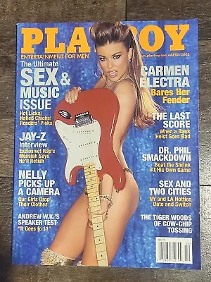 PLAYBOY APRIL 2003 Carmen Electra  Sex & Music Issue Jay-Z • $6