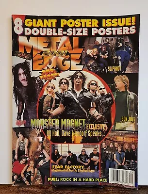 METAL EDGE MAGAZINE April 2001 Monster Magnet Slipknot Kittie Fear Factory  • $13.99