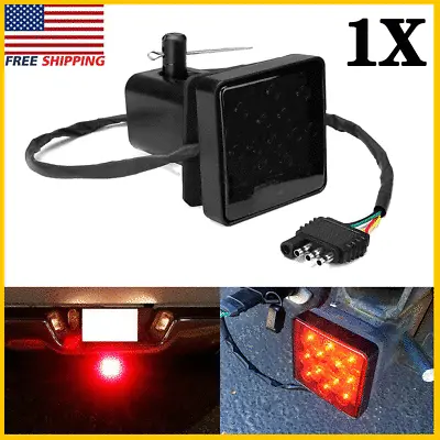 Led Running/brake/reverse Tow Hitch Cover Light For Truck Trailer 2  Receiver Us • $13.99