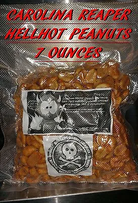 Carolina Reaper/ Moruga Scorpion/ Ghost Pepper PEANUTS~7 OUNCE OF INFERNO NUTS. • $8.75