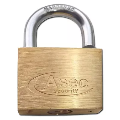 Asec Brass Padlock 60MM MK-CC (AS2531) • £24.90