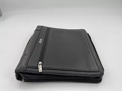 Samsonite Classic 3 Ring Zip Portfolio Black Faux Leather 13.5  X 10.5  • £18.09