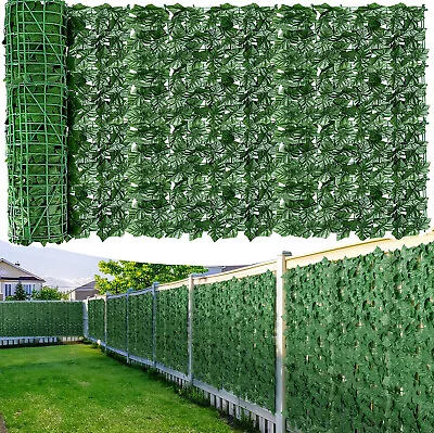 3M Artificial Hedge Fake Ivy Leaf Garden Fence Privacy Screening Roll Wall Panel • £7.86
