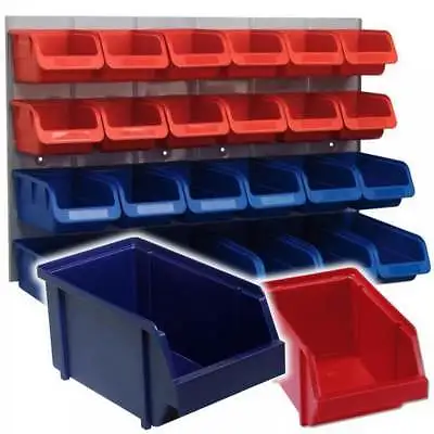 Heavy Duty Wall Mounted Louvre Panel Kit 24 Polymer Bin Tuff Parts Storage Bins • £35.61