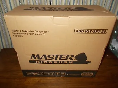 Master Airbrush Professional 3 System With Compressor And 6 Color Primary Paint • $140