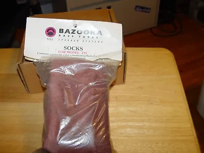 🎼T-82 Bazooka BASS TUBES⚡Cosmetic COVER Or  SOCKS (2) BROWN Color Vintage NIP • $30