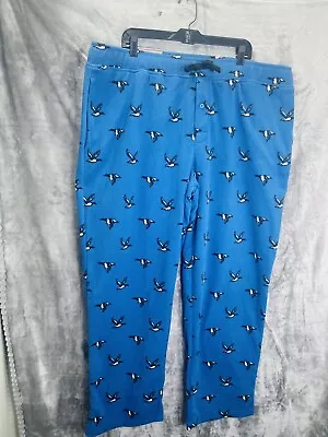 Goodfellow   Pajama Pants Men's Microfleece ￼￼ ￼Blue Duck Print Size XXL (44/46) • $3