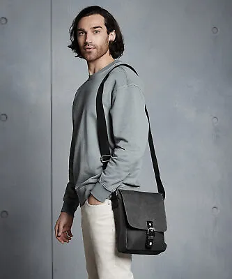 Mens Canvas Cross Body Shoulder Bag Ipad Tablet Messenger Utility Reporter Bag • £21.95