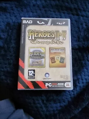 £0.99 • Buy Heroes Of Might And Magic III 3 & IV 4 Complete Pc DVD Rom SO - FAST POST