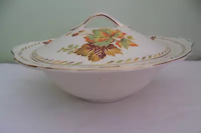 Vintage Grindley Cream Petal Creampetal Large Vegetable China Bowl Dish With Lid • $199