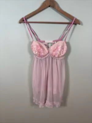 Vintage Victoria's Secret Lingerie Top 34B Y2k Cami Dress Babydoll • $24.99