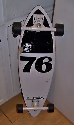 Vintage Z-FLEX 76 Complete Skateboard White & Black 32 X 9 Inch Deck 63mm Wheels • $29.99