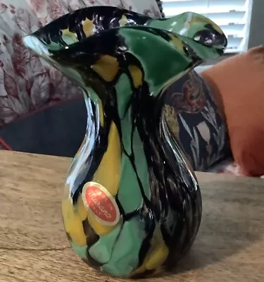 Vintage Murano MINI Glass Vase Very Beautiful And Unique Piece One Of A Kind … • $15.50