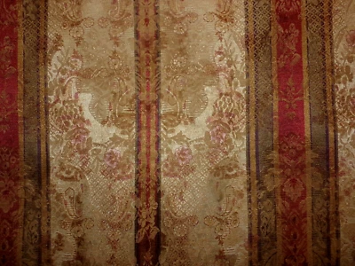 $44.99 • Buy Croscill Townhouse Floral Scroll Stripe Gold/red/green/pink Shower Curtain