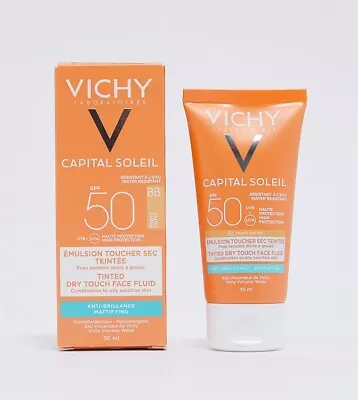 Vichy CAPITAL SOLEIL BB Tinted Mattifying Dry Touch Face Fluid SPF50 50ml • $23.99