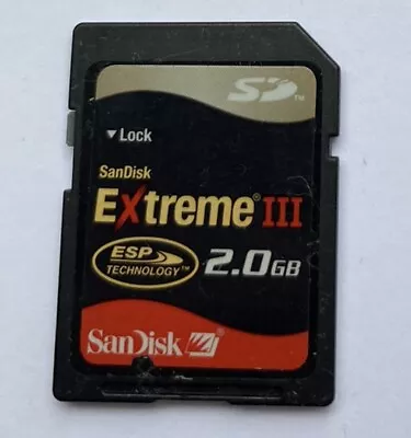 SanDisk Extreme III 2GB SD Memory Card- Tracked Postage • $25