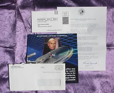 $25.99 • Buy Star Trek Franklin Mint USS Stargazer NCC 2893 Glossy Brochure And Letter
