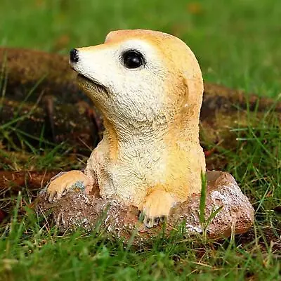 Ourdoor Meerkat Statue Handpainted Resin Figurine Yard Ornaments Garden Decor • $42.59