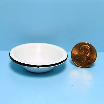 Dollhouse Miniature Kitchen Porcelain Coated Replica Metal Dish Pan FA40152 • $2.69