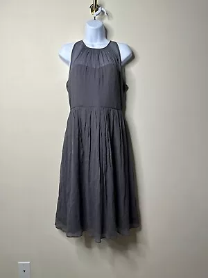 J. Crew 'Megan' Size 6 Silk Graphite Gray Bridesmaid Dress • $50