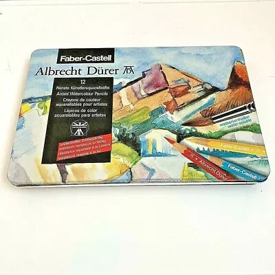 A.W. Faber Castell Albrecht Durer Watercolor Pencils Tin 12 Colors Rare  • $40