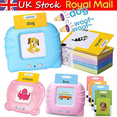 Talking Flash Cards Early Educational Toys Preschool Kids Toddlers Learning Gift • £7.99