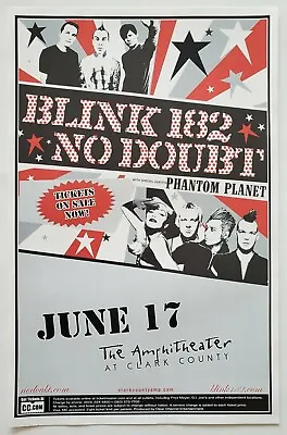 $19.99 • Buy Blink 182  No Doubt @ Clark County Amphitheater, WA 6/17/04  CONCERT POSTER!!!
