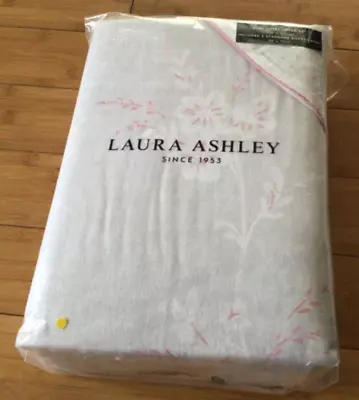 Laura Ashley Eva Sugared Grey Brushed Cotton King Duvet Cover Set RRP £85.00 • £42.50