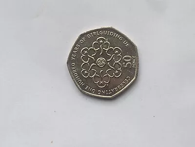 50p Coin 100 Years Of Girl Guiding Guides 2010 Circulated***FREE POST • £5