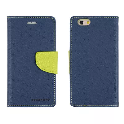 Korean Mercury Fancy Diary Wallet Case Cover For IPhone 6 Plus - Navy Blue • $10.95