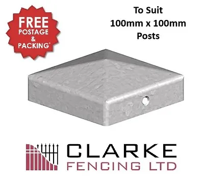 Glavaised Metal Post Caps For 4 /100mm Posts   FREE Postage!!! • £6.95