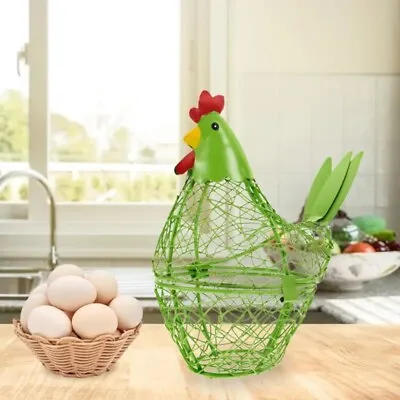 Hen Shape Egg Baskets Practical Stable Craft Easter Eggs Storage Container GB • £10.31