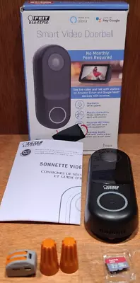 Feit Electric Smart Video Doorbell Camera Wireless  2.4 GHz WiFi (missing Back • $25